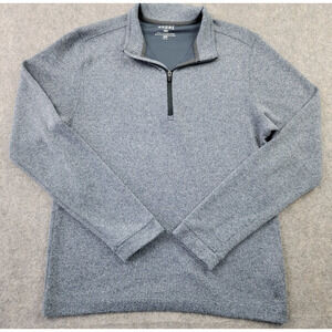 Rhone Commuter Sweater Mens Medium Blue 1/4 Zip Pullover